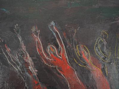 Roger BRIELLE - Le Calvaire - Huile originale sur toile, Signée 2