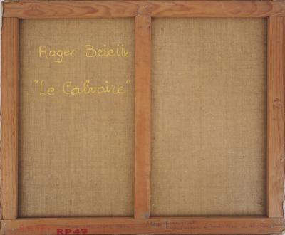 Roger BRIELLE - Le Calvaire - Huile originale sur toile, Signée 2