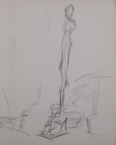 Alberto GIACOMETTI - Homme assis et sculpture, 1961 -  Lithograph 2