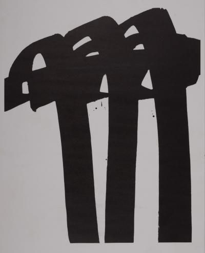 Pierre SOULAGES - Galerie de France, 1972 - Affiche lithographique offset 2