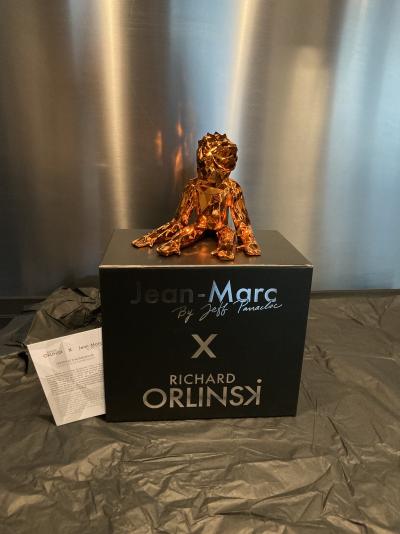Richard ORLINSKI x Jeff PANACLOC - Jean Marc Spirit Orange - Sculpture 2