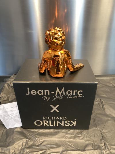 Richard ORLINSKI x Jeff PANACLOC - Jean Marc Spirit Orange - Sculpture 2