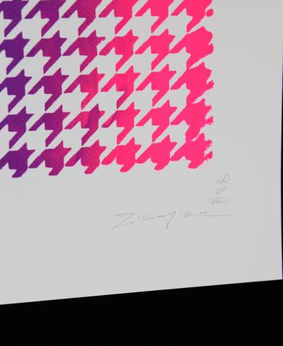 ZIEGLER T - My Kid Just Ruined My Coco Chanel (bleu/rose) - Sérigraphie et peinture sur papier 2