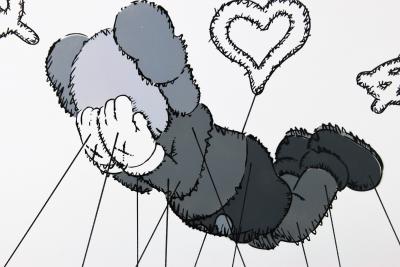 ZIEGLER T - My Kid Just Ruined My Kaws - Peinture au pochoir sur papier 2