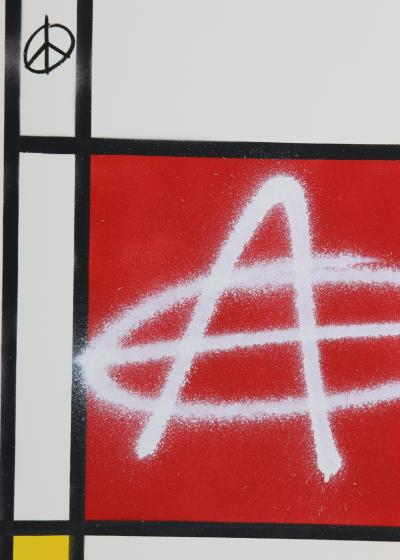 ZIEGLER T - My Kid Just Ruined My Mondrian II - Peinture au pochoir sur papier 2