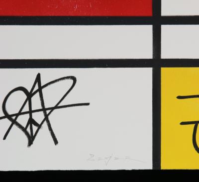 ZIEGLER T - My Kid Just Ruined My Mondrian II - Peinture au pochoir sur papier 2