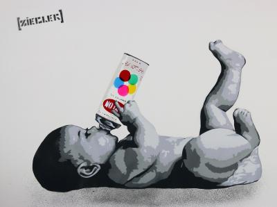 ZIEGLER T-  Next Generation - Peinture au pochoir sur papier 2