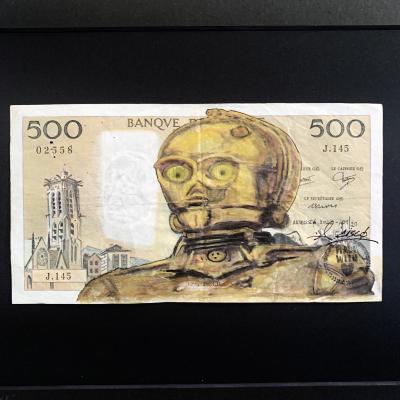Cisco - Tatooine , 2024 - Acrylique sur billet 2