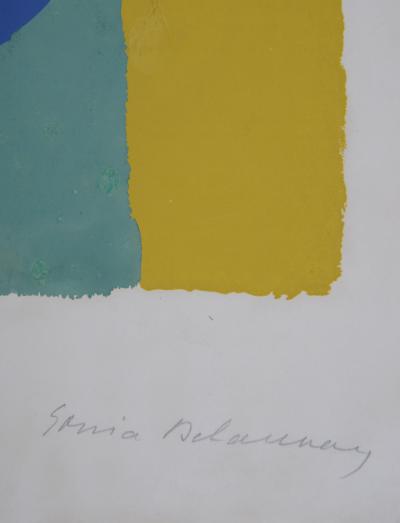 Sonia DELAUNAY - Composition, 1953 - Sérigraphie en couleurs - Signée à la main 2