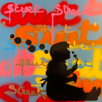 Andrea VAN DER HOEVEN - Little Girl, 2022 - Technique mixte sur toile 2