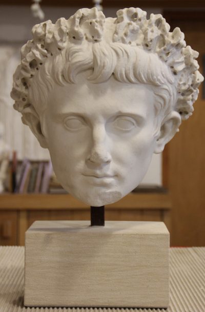 Ritratto di Augusto coronato - Riproduzione in resina e polvere di marmo