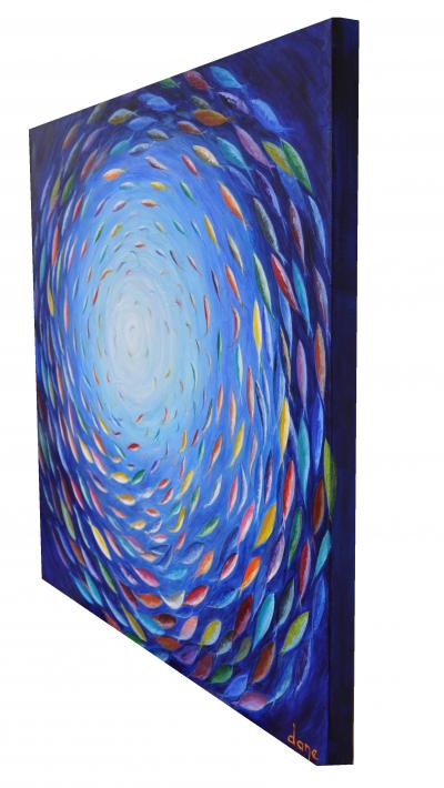 Dany SOYER - Les poissons de couleur, 2022 - Acrylique sur toile signée 2