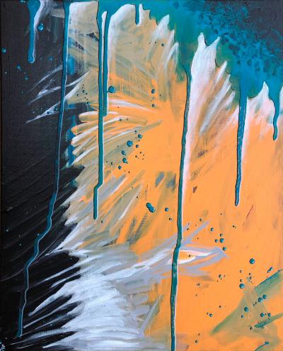Marianne LEFEVRE - La coulure des émotions, 2022 - Acrylique sur toile signée 2
