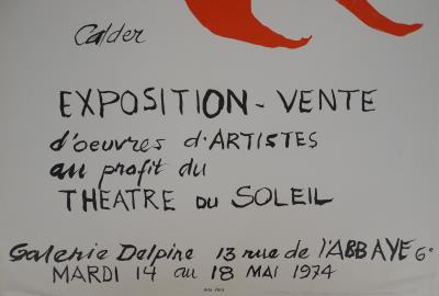 Alexander CALDER - Théâtre du soleil - Lithographie originale signée 2