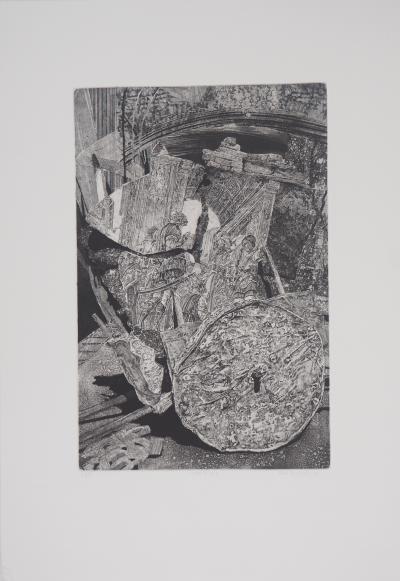 Toni PECORARO - Carrettino : le glacier italien, 2011 - Gravure originale signée 2
