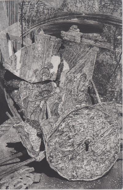 Toni PECORARO - Carrettino : le glacier italien, 2011 - Gravure originale signée 2