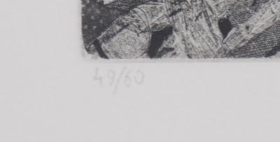 Toni PECORARO - Carrettino : le glacier italien, 2011 - Gravure originale signée 2