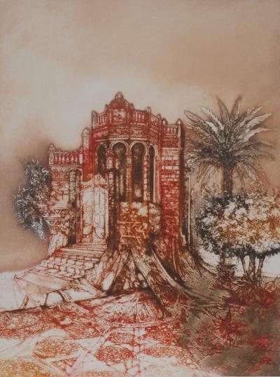 Carmelo DE LA PINTA - Ruines enchantées - Gravure originale signée 2
