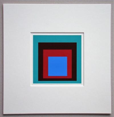 Josef ALBERS (d’après) - Hommage au Carré - Bleu protégé, 1968 - Sérigraphie 2