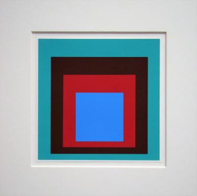 Josef ALBERS (d’après) - Hommage au Carré - Bleu protégé, 1968 - Sérigraphie 2