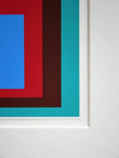 Josef ALBERS (d’après) - Hommage au Carré - Bleu protégé, 1968 - Sérigraphie 2