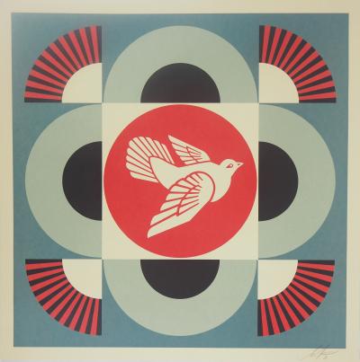 Shepard Fairey - Geometric Blue - Sérigraphie signée 2