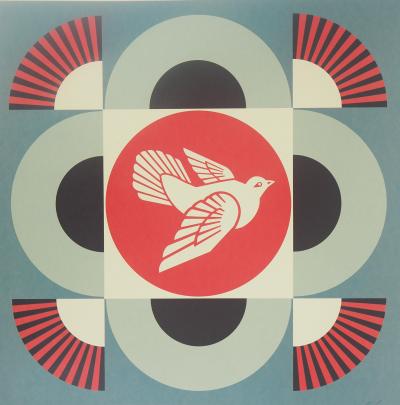 Shepard Fairey - Geometric Blue - Sérigraphie signée 2