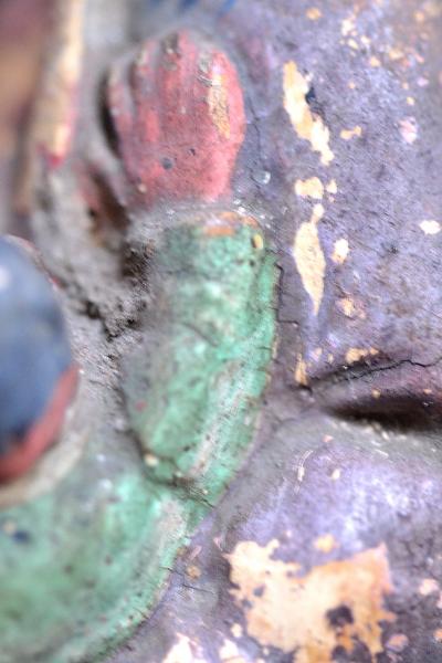 Chine - Maternité - Sculpture en bois polychrome 2
