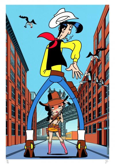 Philippe GRIMAUD - Unlucky Luke I, 2021 - Sérigraphie signée et numérotée 2