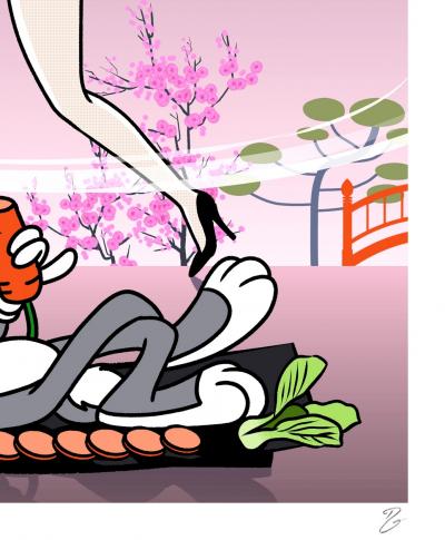 Philippe GRIMAUD - Chinese Rabbit, 2021 - Sérigraphie signée et numérotée 2
