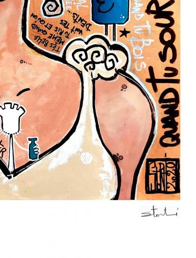 Yohan STORTI - T’es belle, 2021 - Sérigraphie signée et numérotée 2