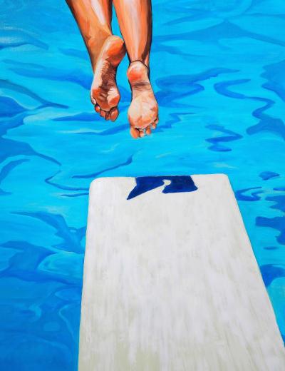 Maude OVIZE - Le plongeoir, 2021 - Sérigraphie signée et numérotée 2