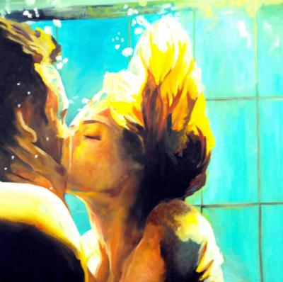 Maude OVIZE - Le baiser, 2021 - Sérigraphie signée et numérotée 2