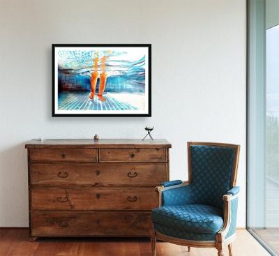 Maude OVIZE - Bain estival, premiers pas, 2021 - Sérigraphie signée et numérotée 2