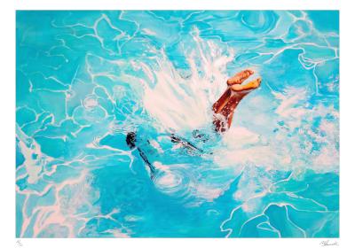 Maude OVIZE - Le plongeon, 2021 - Sérigraphie signée et numérotée 2