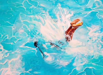 Maude OVIZE - Le plongeon, 2021 - Sérigraphie signée et numérotée 2