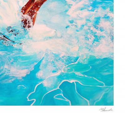 Maude OVIZE - Le plongeon, 2021 - Sérigraphie signée et numérotée 2