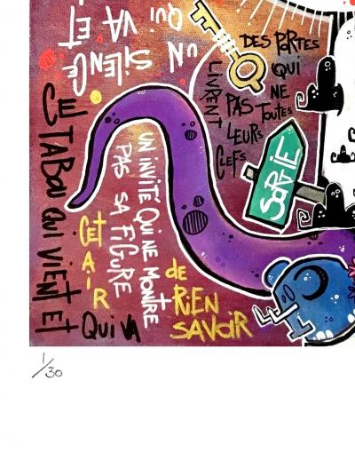 Yohan STORTI - Le secret, 2021 - Sérigraphie signée et numérotée 2