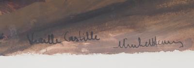 Michel HENRY - Espagne : Vieille Castille, 1953 -  Aquarelle originale signée 2
