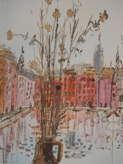 Michel HENRY -  Belgique : Vue sur Anvers -  Aquarelle originale signée 2