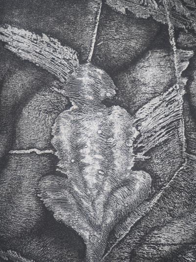 François BEALU : Méditation  - Gravure originale signée 2