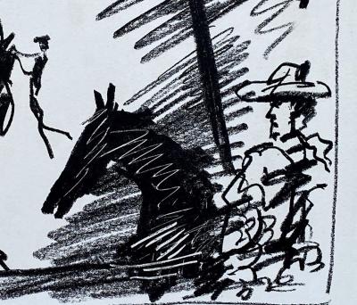 Pablo PICASSO - Jeu de la cape, Corrida, de la série A los toros, 1961 - Lithographie originale 2