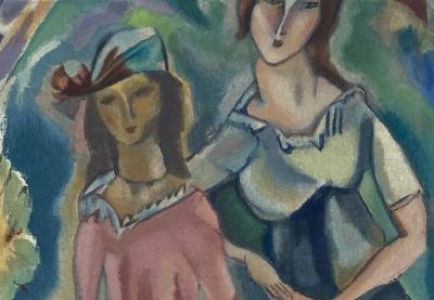 Jules PASCIN (d’après)  - Portrait de deux femmes, 1965 - Lithographie signée dans la planche 2