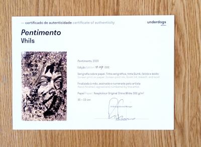 Vhils - Pentimento, 2020 - Sérigraphie signée au crayon 2