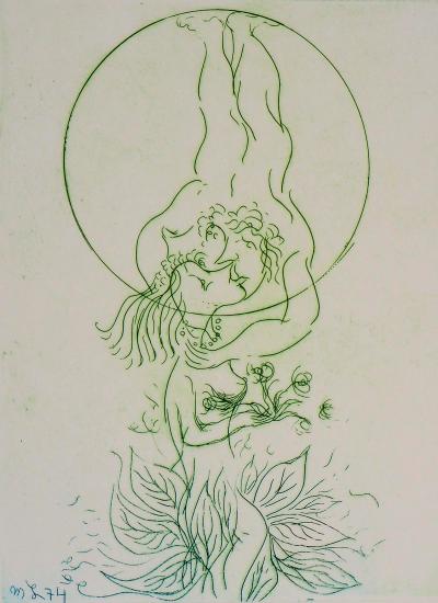 Meyer LAZAR - Le plus doux baiser, 1974 - Gravure originale signée 2