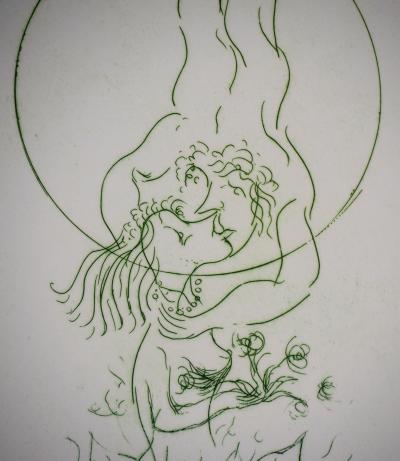 Meyer LAZAR - Le plus doux baiser, 1974 - Gravure originale signée 2