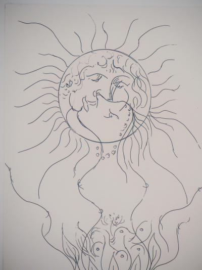 Meyer LAZAR - Divin baiser, 1974 - Gravure originale signée 2