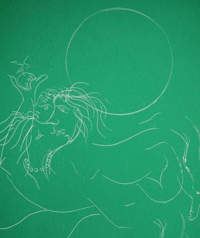 Meyer LAZAR - Couple à la pomme, 1974 - Gravure originale signée 2