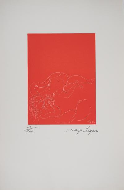 Meyer LAZAR - Les amants ardents, 1974 - Gravure originale signée 2