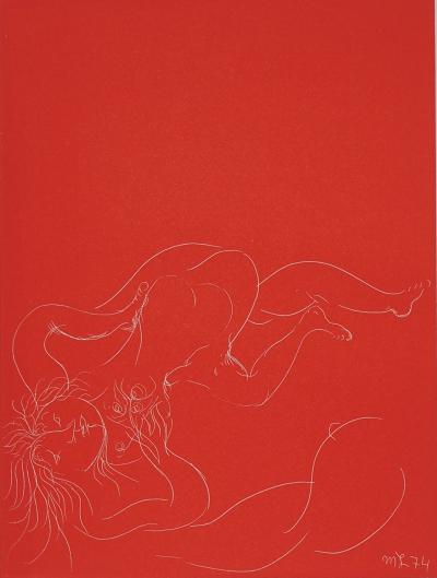 Meyer LAZAR - Les amants ardents, 1974 - Gravure originale signée 2